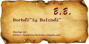 Borbély Bulcsú névjegykártya